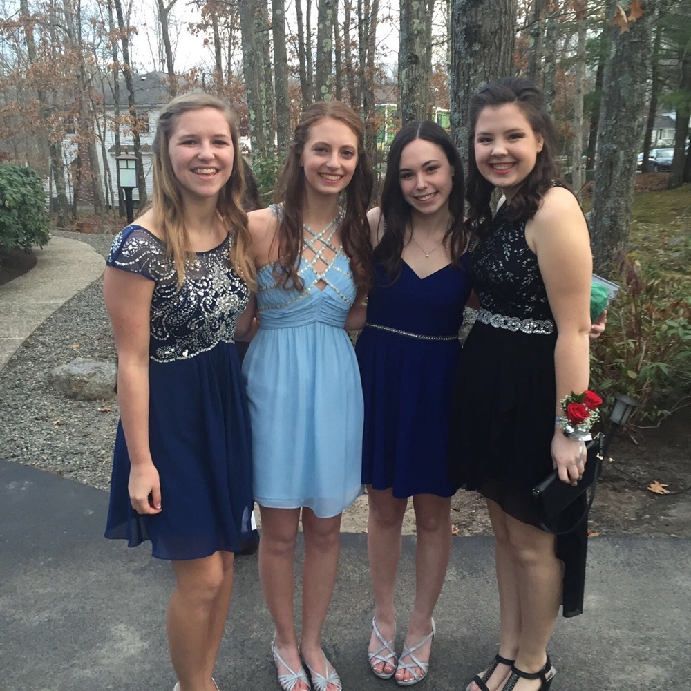 Royal blue semi formal dress